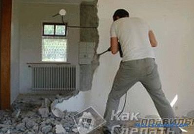 Kako razbiti betonski zid - demontaža betonske stene