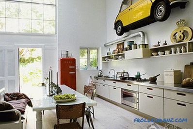Oblikovanje sten v kuhinji - podrobno o zasnovi kuhinjske stene + fotografija