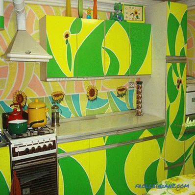 Oblikovanje sten v kuhinji - podrobno o zasnovi kuhinjske stene + fotografija
