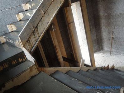 Monolitno stopnišče to storite sami - armirano betonsko stopnišče (+ fotografije)