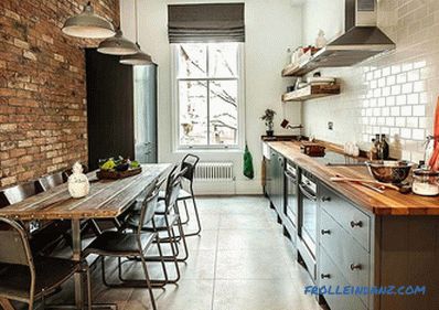 Kuhinja v mansardi - 100 notranjih idej s fotografijami