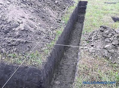 Kako kopati jarek za temelje, oskrbo z vodo