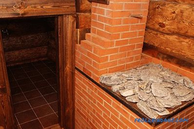 Brick peč za kopel z lastnimi rokami