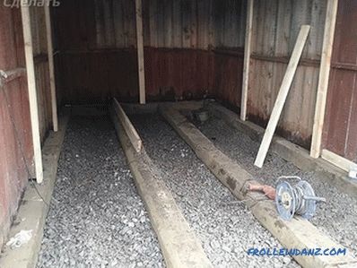 Kako narediti lesena tla v garaži z lastnimi rokami
