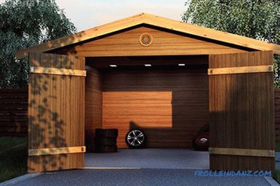 Lesena garaža naredite sami - kako narediti + sheme, fotografijo
