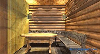 Pohištvo za kopel z rokami lesa + foto shema
